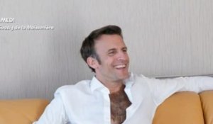 Emmanuel Macron réagit avec humour à sa photo chemise ouverte : “Il faisait très chaud à Marseille”