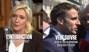 Que disent Emmanuel Macron et Marine Le Pen sur la question du port du voile ?