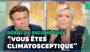 Débat de l'entre deux-tours : Marine Le Pen "climatosceptique" contre Emmanuel Macron "climato-hypocrite"