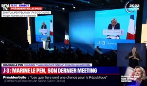 En meeting ce soir dans le Pas-de-Calais, Marine Le Pen revient sur le comportement d'Emmanuel Macron lors du débat : "Un Président ne devrait pas se tenir comme cela, nonchalant, arrogant, condescendant..."