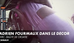 Adrien Fourmaux surpris par une flaque - WRC Croatie