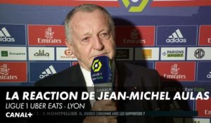La réaction de Jean-Michel Aulas après OL / Montpellier - Ligue 1 Uber Eats