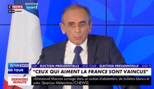 Présidentielle : L'intégralité de la prise de parole d'Eric Zemmour qui appelle à l'union des droites : "C'est la 8e fois que la défaite frappe le nom de Le Pen. Désormais, il faut nous unir"