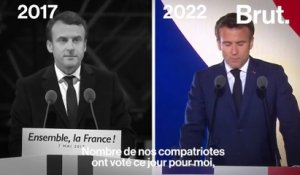 2017 vs 2022 : Emmanuel Macron remercie ceux qui ont fait barrage à l'extrême droite