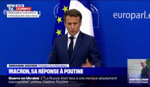 9-Mai en Russie: Macron y voit une "volonté de démonstration de force, d'intimidation et un discours résolument guerrier"