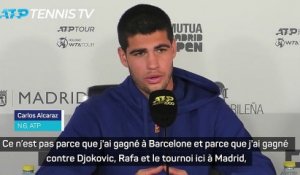 Madrid - Alcaraz : "Très envie de me battre pour gagner Roland-Garros"