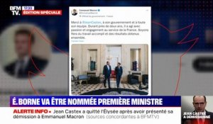 "Soyons fiers du travail accompli": dans un tweet, Emmanuel Macron salue l'action de Jean Castex et de son gouvernement