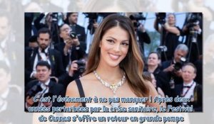 Iris Mittenaere sublime à Cannes - robe noire fendue et bustier, Miss France 2016 en femme fatale po