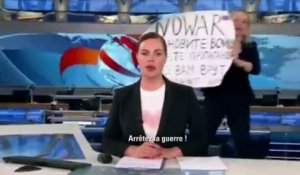 LIGNE ROUGE - La journaliste qui avait interrompu un JT de la télévision russe avec un message anti-guerre témoigne