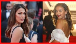 Cannes 2022 : Iris Mittenaere en robe fendue et Flora Coquerel lingerie apparente sous son costume