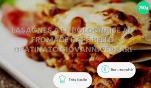 Lasagnes à la bolognaise au fromage râpé Bello Gratinato Giovanni Ferrari