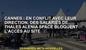 Cannes : des salariés de l'espace Thales Alenia se heurtent à sa direction, bloquant l'accès au site
