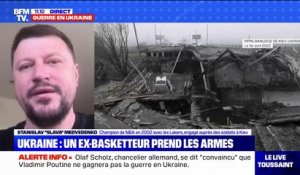 "Je veux aider mon pays" explique un ex-basketteur engagé auprès des soldats à Kiev