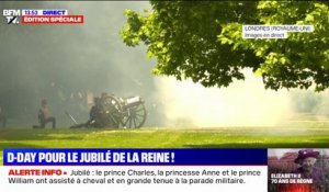 124 coups de canons tirés en l'honneur d'Elizabeth II