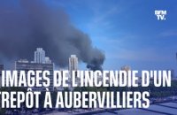 Les images de l’incendie de l’entrepôt Valège à Aubervilliers