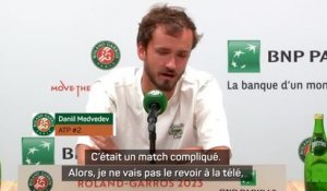Roland-Garros - Medvedev : "J'espère vraiment qu'il va continuer à jouer comme ça..."