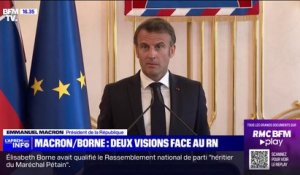 Emmanuel Macron: "On ne peut plus battre dans nos démocraties l’extrême droite simplement avec des arguments historiques et moraux"