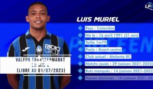 Mercato OM : fiche transfert de Luis Muriel