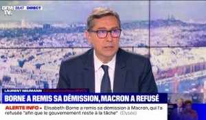 Elisabeth Borne a remis sa démission à Emmanuel Macron, qui l'a refusée