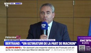 Pour Xavier Bertrand, Emmanuel Macron "va devoir composer avec Les Républicains"