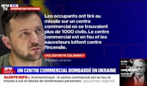 Un centre commercial "très fréquenté" bombardé en Ukraine