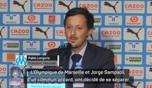 Marseille - Longoria explique les raisons du départ de Sampaoli : "Un commun accord"