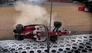 Les images de l énorme crash du Chinois Zhou en Formule 1