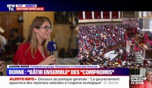 Aurore Bergé sur le discours de LFI: "On en vient presque à penser que Jean-Luc Mélenchon a été élu président de la République et Premier ministre dans le même temps"