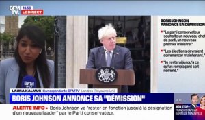 Boris Johnson s'est fait hué pendant son discours de démission
