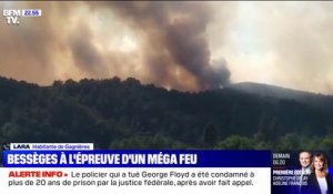 "On a tous les yeux rivés sur la montagne": cette habitante de Gagnières, dans le Gard, craint une propagation de l'incendie