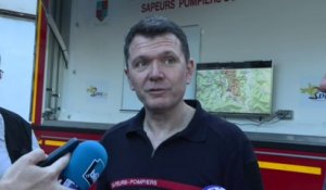 Incendie dans le Gard: "Environ 555 pompiers" vont rester mobilisés cette nuit, selon un responsable des pompiers