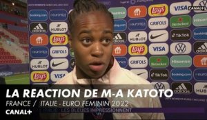 La réaction de Marie-Antoinette Katoto - France / Italie - Euro Féminin 2022