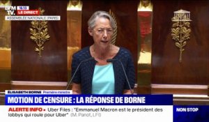 "Cette motion de censure est un procès d'intention" dénonce Élisabeth Borne