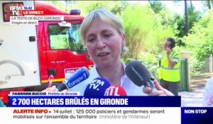 Fabienne Buccio, la préfète de Gironde, annonce 2700 hectares détruits