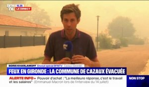 Feux en Gironde: Le village de Cazaux plongé dans la fumée en quelques minutes, les habitants évacués