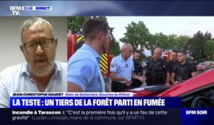 Jean-Christophe Daudet, maire de Barbentane dans les Bouches-du-Rhône: "Sûrement plus de 1000 hectares brûlés [...] C'est un véritable désastre pour le massif de la Montagnette"