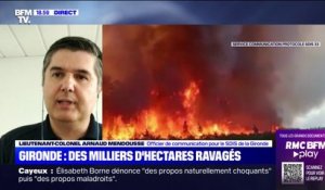 Incendies: "Les conditions météorologiques ne nous aident pas" déplore le lieutenant-colonel Arnaud Mendousse, SDIS de la Gironde
