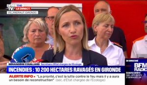 Bérangère Couillard, secrétaire d'Etat chargée de l'Ecologie: " On a un écosystème forestier qui a été dévasté" à cause des incendies en Gironde