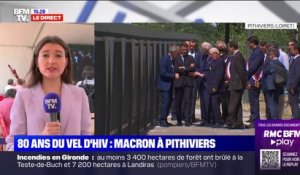 Commémoration de la rafle du Vel d'Hiv: Emmanuel Macron est arrivé à l'ancienne gare de Pithiviers, où il prononcera un discours