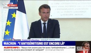 Emmanuel Macron, sur la lutte contre l'antisémitisme: "Ne jamais rien céder. Réprimer et punir. Commémorer et instruire"