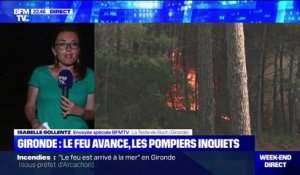 En Gironde, le feu avance et les pompiers sont inquiets