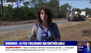 Incendies en Gironde: le feu toujours "incontrôlable" selon les pompiers