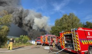 Violent incendie à l'usine Reprocover à Verviers