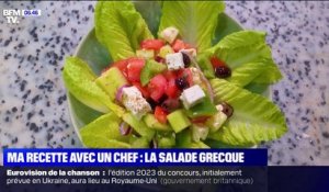 Ma recette avec un chef: la salade grecque avec Adeline François
