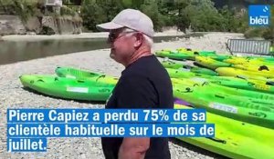 Dans la Drôme, cette base de canoë subit les conséquences de la sécheresse