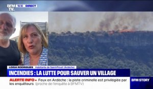 Incendies en Ardèche: "je suis sur ma terrasse et je vois que cela brûle toujours au niveau de Lussas", témoigne une habitante