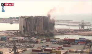 Liban: Des silos à grains endommagés au port de Beyrouth se sont effondrés à la suite d'un incendie, à quatre jours du deuxième anniversaire de l'explosion dévastatrice dans ce port - VIDEO