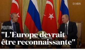 Vladimir Poutine profite de sa rencontre avec Erdogan pour envoyer une pique à l'Europe