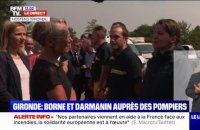 Incendie en Gironde: Elisabeth Borne estime qu'"on aura des leçons à tirer collectivement"
