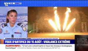 Face aux risques d'incendies, annuler les feux d'artifice "est une décision sage", affirme la commandante Nassima  Djebli, porte-parole de la gendarmerie nationale